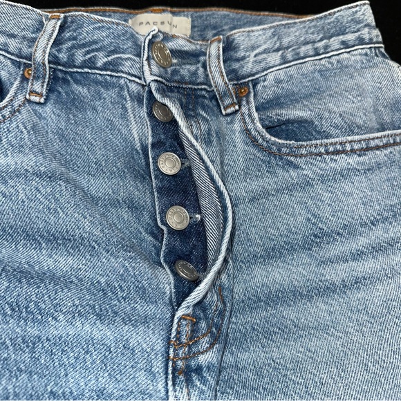 Pacsun Dad Jean size 26 Classic Blue Denim Jeans button fly high rise - Picture 4 of 8